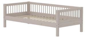 Flexa - CLASSIC Single Bed With Side Bar - Barnsäng - Grey Washed - H66.5 x W99.9 x L209.3 CM