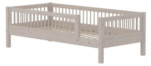 Flexa - CLASSIC Single Bed With Side Bars - Barnsäng - Grey Washed - H66.5 x W100 x L210 CM