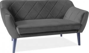 Karo 2-sits soffa - Svart sammet