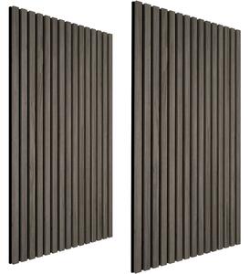 TecTake GmbH 405391 akustikpaneler sonic wall i träutseende - ek grå, uppsättning av 2