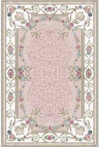Veluro 1800 matta - Vit/rosa - Gummerade mattor, Mattor
