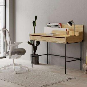 Leila skrivbord 108x60 cm - Ek/vit - Övriga kontorsbord & skrivbord, Skrivbord, Kontorsmöbler
