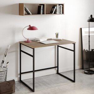 Gama skrivbord 90x60 cm - Valnöt/svart - Övriga kontorsbord & skrivbord, Skrivbord, Kontorsmöbler