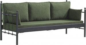 Lalas 3-sits utesoffa - Svart/grön + Fläckborttagare för möbler - Utesoffor, Utesoffor, Utemöbler
