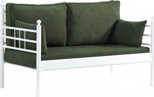 Manyas 2-sits utesoffa - Vit/grön + Fläckborttagare för möbler - Utesoffor, Utesoffor, Utemöbler