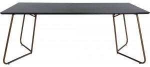 Kardinal matbord 190 cm - Svart/koppar