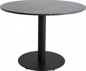 Kvarnbacken matbord 106 cm - Mörk marmor/svart
