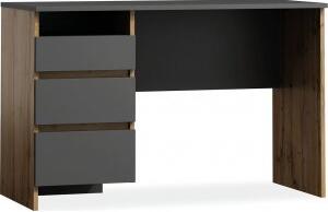 Boro skrivbord 120x55 cm - Antracit/wotan ek - Skrivbord med hyllor, Skrivbord, Kontorsmöbler