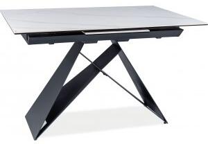 Westin matbord 120-160 cm - Vit/svart - Kryssbensbord, Matbord, Bord