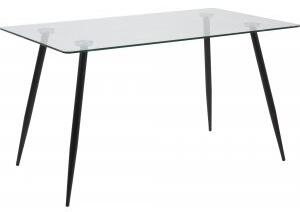 Wilma matbord 140 cm - Svart - Matbord med glasskiva, Matbord, Bord