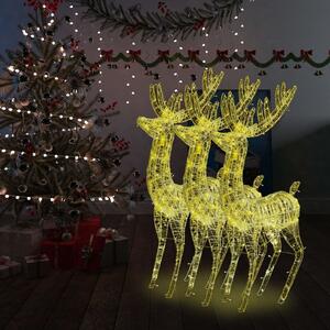 Julren 3 st akryl 250 LED 180 cm varmvit