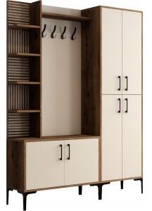 Viyana hallmöbel 150 cm - Valnöt/gräddvit - Hallinredning