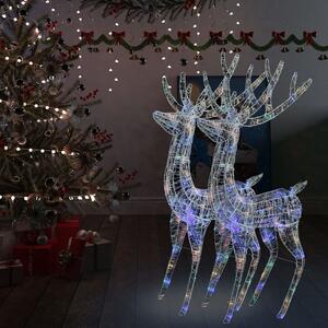 Julren 2 st akryl 250 LED 180 cm flerfärgad
