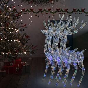 Julren 3 st akryl 250 LED 180 cm flerfärgad