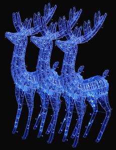 Julren 3 st akryl 250 LED 180 cm blå