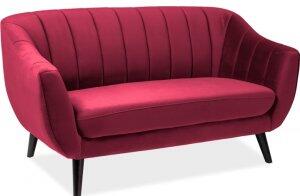 Rollo 2-sits soffa - Röd sammet - 2-sits soffor, Soffor