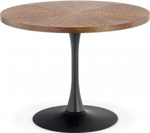 Towson matbord Ø100 cm - Valnöt/svart - Ovala & Runda bord, Matbord, Bord
