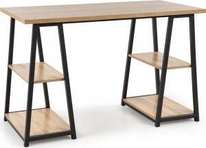 Mejo skrivbord 120x60 cm - Sonoma ek/svart - Skrivbord med hyllor, Skrivbord, Kontorsmöbler