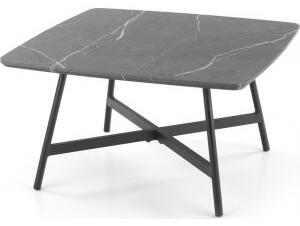 Estense soffbord 75 x 75 cm - Grå marmor/svart - Karmstolar, Stolar
