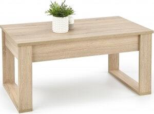 Nidelv soffbord 110x 60 cm - Sonoma ek + Möbelvårdskit för textilier