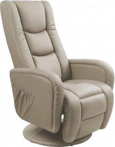 Bibi reclinerfåtölj med massage - beige PVC