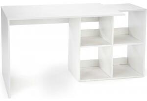 Broz skrivbord 115x77 cm - Vit - Skrivbord med hyllor | lådor, Skrivbord, Kontorsmöbler