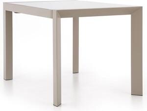 Cadence matbord 122-182 cm - Ljusbrun/beige - Matbord med glasskiva, Matbord, Bord