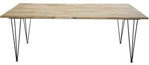 Annelie matbord 200 cm - Svart/naturträ