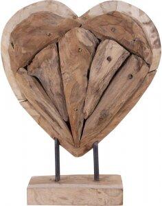 Almada dekoration hjärta - Teak