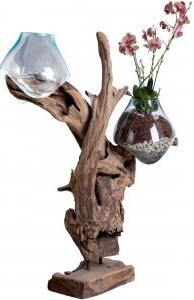 San Marino Vattendroppe vas - Teak/glas - 100 cm - Vaser & krukor, Inredningsdetaljer
