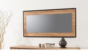 Quantum Idea spegel 110 cm - Furu/svart