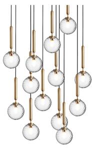 Nuura - Miira 13, Brass/Optic Glass, Exkl. Ljuskälla - Klusterlampor - Sofie Refer - Guld