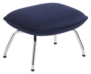 Muuto - Doze Ottoman, Balder 782/Chrome - Fotpallar - Anderssen & Voll - Silver,Blå - Metall/Textilmaterial/Skum