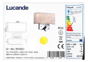 Lucande - LED vägglampa VIRVE 1XLED/13,4W/230V + 1xLED/3,4W/230V