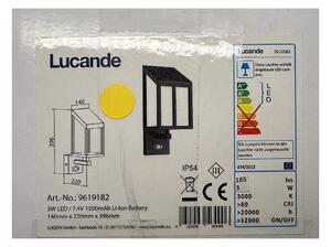 Lucande - LED solcellsväggbelysning med sensor TIMEO LED/3W/3,7V IP54