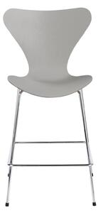 Fritz Hansen - 3187 Sjuan, Färgad askfanér, Nine Grey - Barstolar - Arne Jacobsen - Grå - Metall/Trä