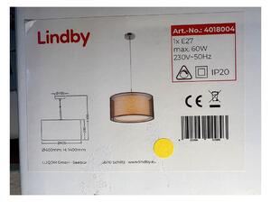 Lindby - Ljuskrona med textilsladd NICA 1xE27/60W/230V