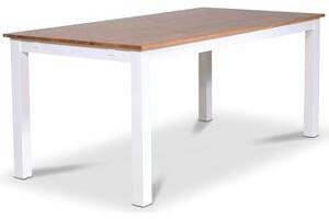 Dalarös matbord 180 cm - vit / oljad ek - Ingen tilläggsskiva - Övriga matbord, Matbord, Bord