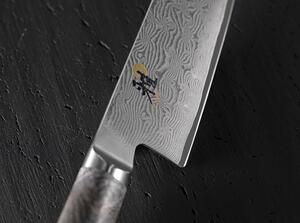MIYABI 5000 MCD 67 Santoku Japansk kockkniv 18 cm, Brun-Svart, Fin egg