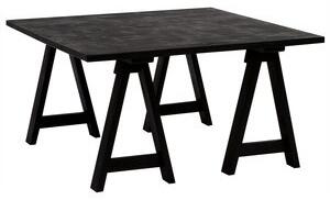 Ziro soffbord 90x90 cm - Svart + Möbelvårdskit för textilier - Soffbord i trä, Soffbord, Bord