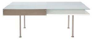 Frank soffbord 130 x 65 cm - Vit / Metall - Tygfåtöljer, Fåtöljer