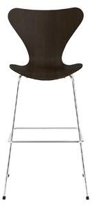 Fritz Hansen - 3197 Sjuan, Fullt Mörkbetsad Ekfanér - Barstolar - Arne Jacobsen - Träfärgad - Metall/Trä