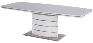 Caldwell utdragbart matbord i vit högglans100x180-240 cm