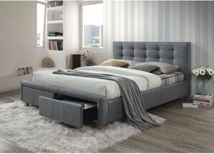 Kayleigh 160x200 cm grå sängram med förvaring