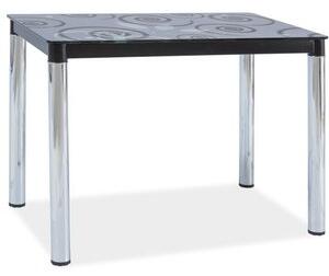 Anastasia 100 cm matbord - Krom/svart - Matbord med glasskiva, Matbord, Bord