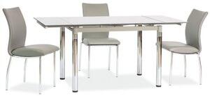 Sarai 110-170 cm matbord - Grå/krom - Matbord med glasskiva, Matbord, Bord