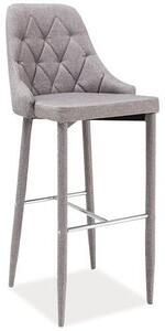2 st Adyson barstol i grått tyg + Möbelvårdskit för textilier