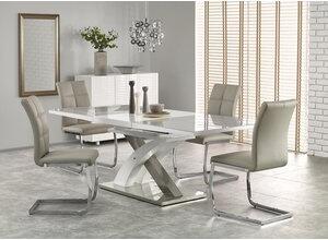 Bonita matbord 160-220 cm - Vit/grå - Matbord med glasskiva, Matbord, Bord