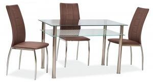 Ektorp 100 cm matbord - Krom - Matbord med glasskiva, Matbord, Bord