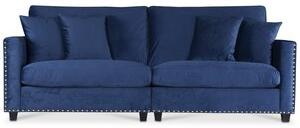 Avenue 4-sits soffa med nitar - Blå